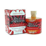 Bottle and box of Finca Las Malezas Guindilla chili pepper oil, Picual Alta Montana – Premium edition.