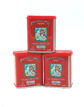 Three red metal tins of Pimentón 'El Ángel' stacked together, featuring an angel emblem and 'AGRIDULCE' on the front label.