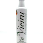 1776794963011 - El Gourmext de Casa Chino Tall white bottle of extra virgin olive oil with green cursive branding and a white cap, Eco/organic labeling visible on the side.