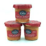 1778794819525 - El Gourmext de Casa Chino Three jars of Emilia bonito pâté with red lids stacked on a white background, labels readable: 'Paté de Bonito'